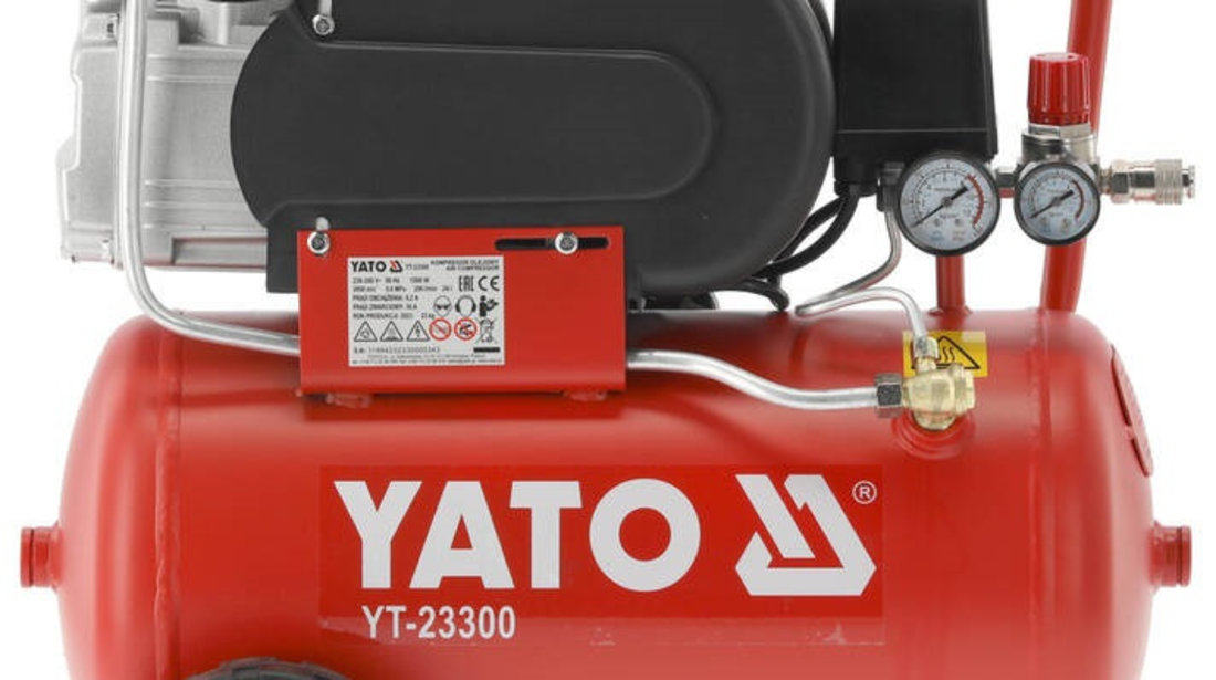 Compresor Aer 24L 8 Bar 2200W Yato YT-23300