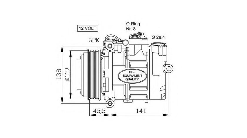 Compresor aer conditionat Mercedes limuzina (W124) 1984-1993 #3 0002300911