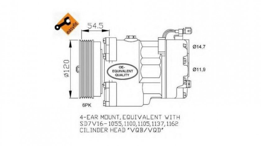 Compresor aer conditionat Volkswagen VW POLO caroserie (6NF) 1994-1999 #2 1055