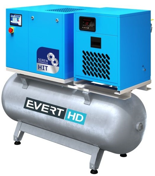 Compresor Aer Evert 500L, 400V, 7.5kW EVERTHDVT3G10-10-500