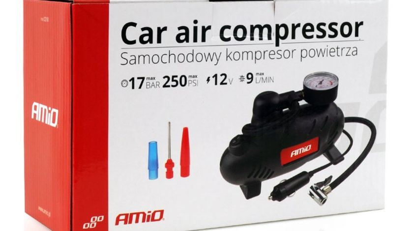 Compresor Auto Amio 12V 250PSI 17BARI 9L/MIN 02181