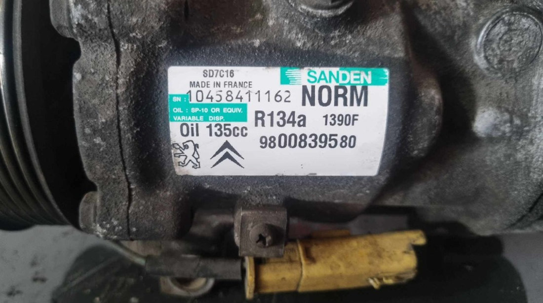 Compresor clima 9800839580 CITROËN C4 I Picasso 1.6 HDi 109 cai 9HZ (DV6TED4)