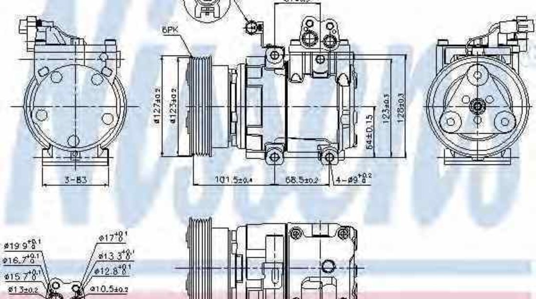 Compresor clima aer conditionat HYUNDAI GETZ TB Producator NISSENS 89262  #29522475