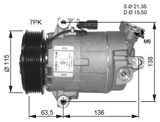 Compresor, climatizare (32472G NRF) NISSAN,RENAULT