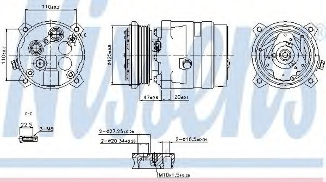 Compresor, climatizare ALFA ROMEO 145 (930) (1994 - 2001) NISSENS 89259 piesa NOUA