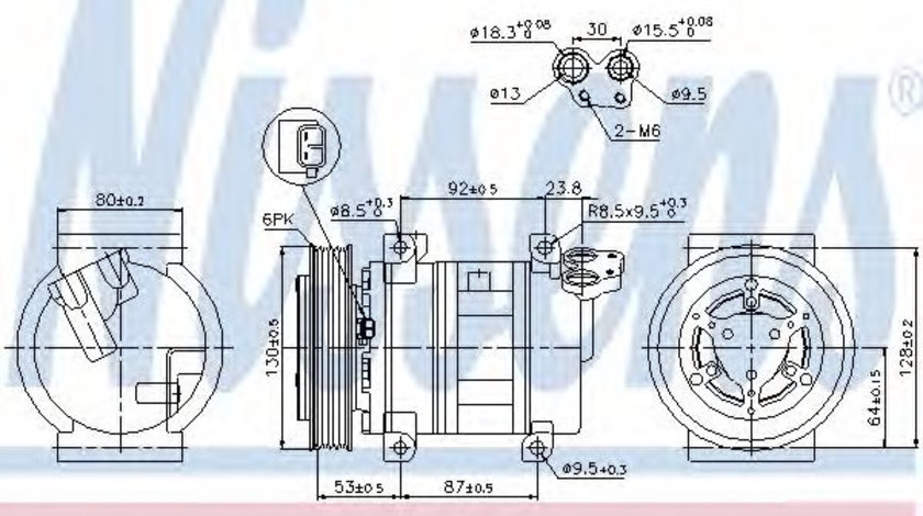 Compresor, climatizare ALFA ROMEO 147 (937) (2000 - 2010) NISSENS 89330 piesa NOUA