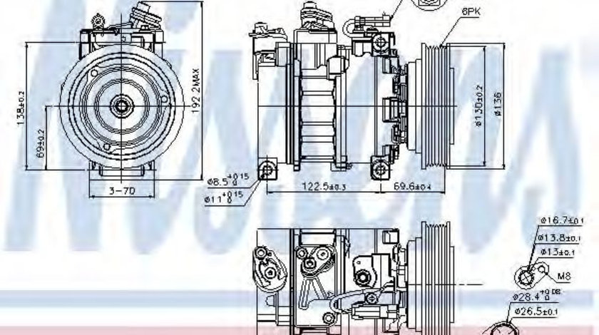 Compresor, climatizare ALFA ROMEO 156 (932) (1997 - 2005) NISSENS 89094 piesa NOUA