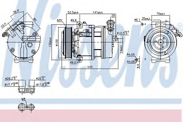 Compresor, climatizare ALFA ROMEO SPIDER (939_, 939) (2006 - 2010) NISSENS 89397 piesa NOUA