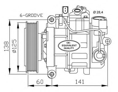 Compresor, climatizare AUDI A5 Cabriolet (8F7) (2009 - 2016) NRF 32512 piesa NOUA