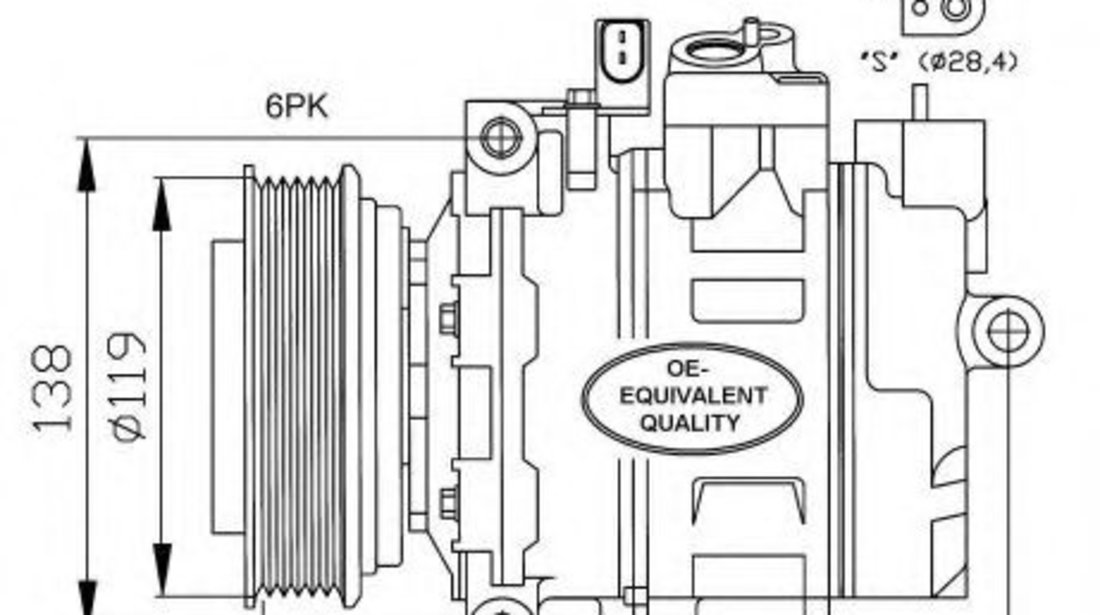 Compresor, climatizare AUDI A6 (4B2, C5) (1997 - 2005) NRF 32111 piesa NOUA