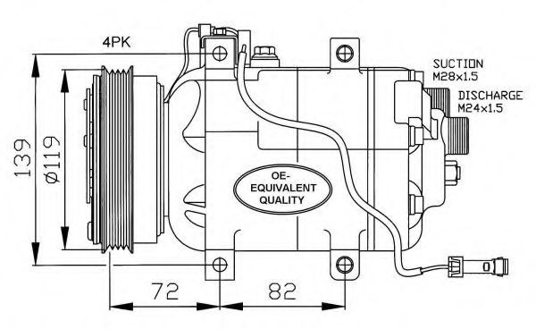 Compresor, climatizare AUDI A6 Avant (4B5, C5) (1997 - 2005) NRF 32030 piesa NOUA