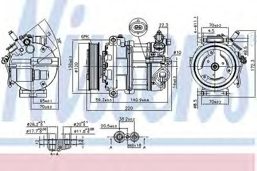 Compresor, climatizare AUDI A8 (4E) (2002 - 2010) NISSENS 890068 piesa NOUA