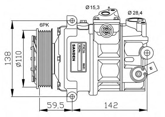 Compresor, climatizare AUDI TT (8J3) (2006 - 2014) NRF 32147G piesa NOUA