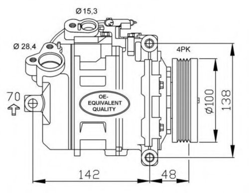 Compresor, climatizare BMW Seria 5 (E60) (2003 - 2010) NRF 32433 piesa NOUA