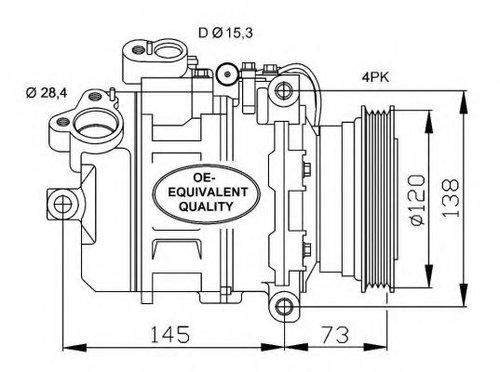 Compresor, climatizare BMW Seria 5 Touring (E39) (1997 - 2004) NRF 32518 piesa NOUA