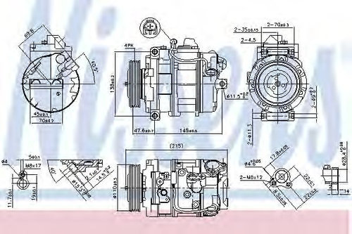 Compresor, climatizare BMW Seria 7 (E65, E66, E67) (2001 - 2009) NISSENS 89359 piesa NOUA