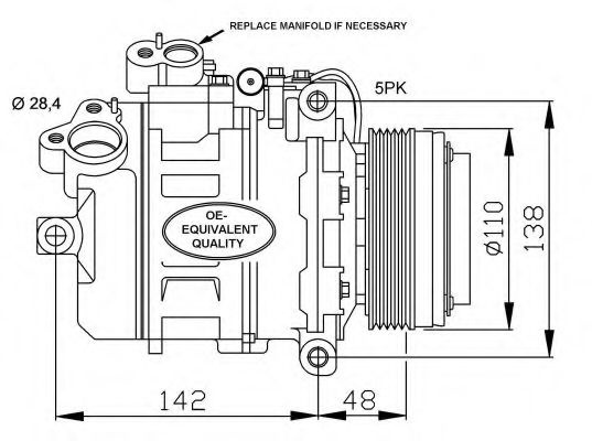 Compresor, climatizare BMW X3 (E83) (2004 - 2011) NRF 32123 piesa NOUA