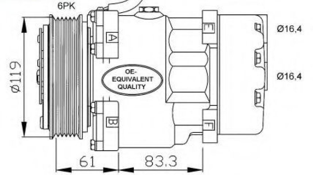 Compresor, climatizare CITROEN C5 I Estate (DE) (2001 - 2004) NRF 32040 piesa NOUA