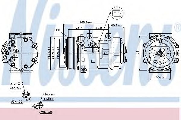 Compresor, climatizare CITROEN C8 (EA, EB) (2002 - 2016) NISSENS 89136 piesa NOUA