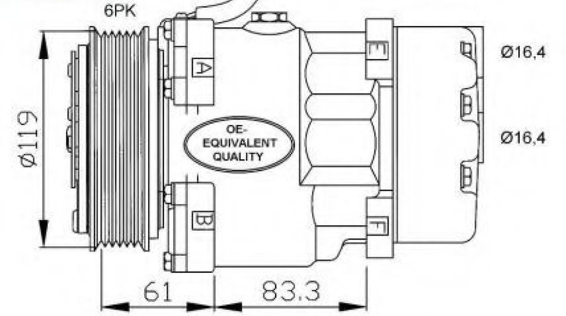 Compresor, climatizare CITROEN XSARA (N1) (1997 - 2005) NRF 32040 piesa NOUA