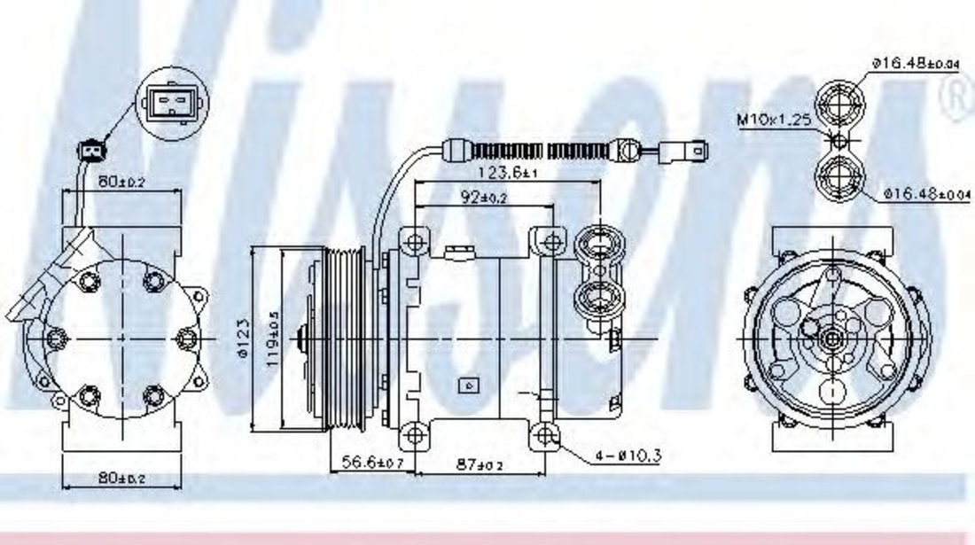 Compresor, climatizare CITROEN XSARA (N1) (1997 - 2005) NISSENS 89339 piesa NOUA