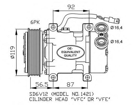 Compresor, climatizare CITROEN XSARA (N1) (1997 - 2005) NRF 32244 piesa NOUA