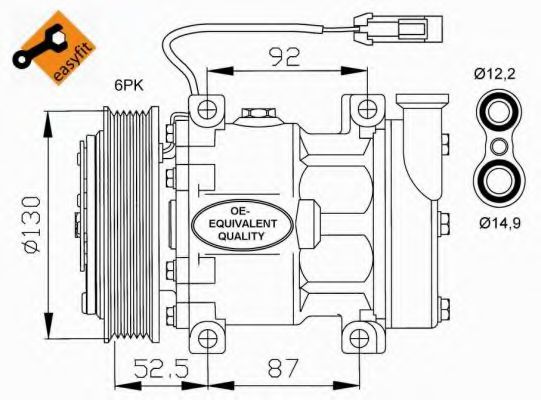 Compresor, climatizare FIAT MAREA (185) (1996 - 2007) NRF 32113 piesa NOUA