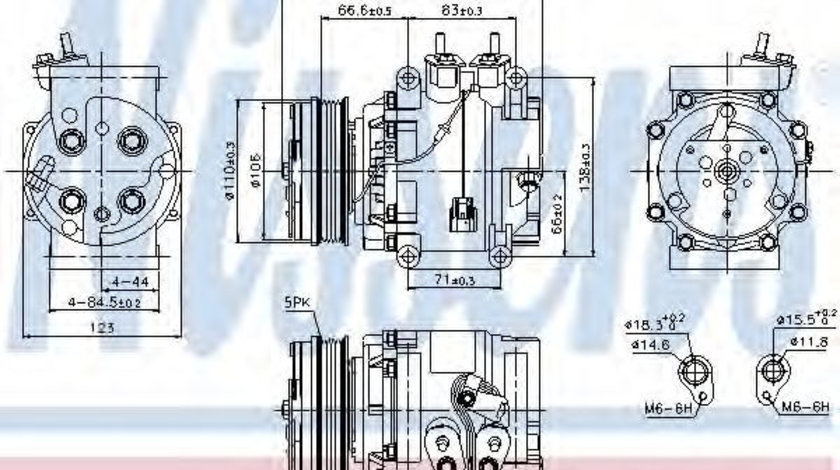 Compresor, climatizare FORD FIESTA VI (2008 - 2016) NISSENS 89235 piesa NOUA