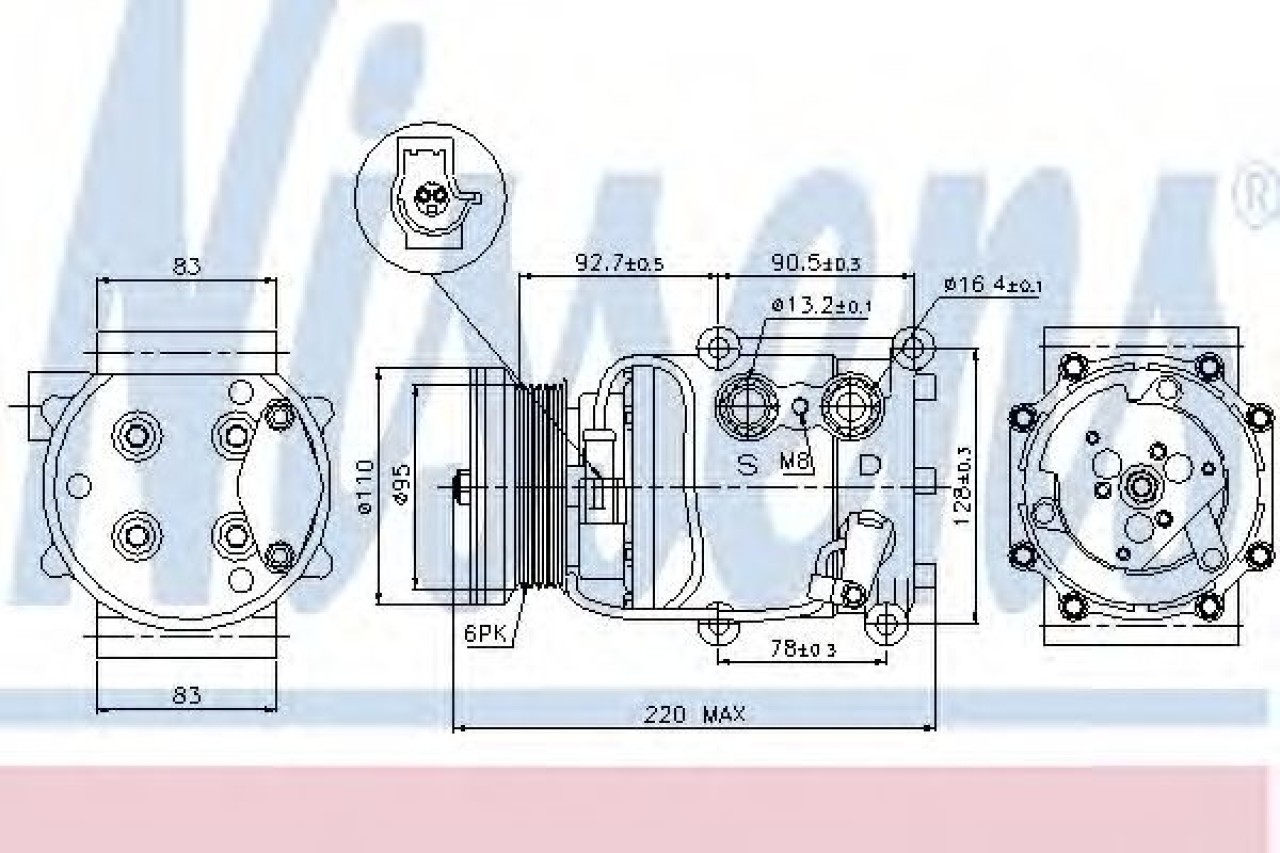 Compresor, climatizare FORD FOCUS (DAW, DBW) (1998 - 2007) NISSENS 89071 piesa NOUA