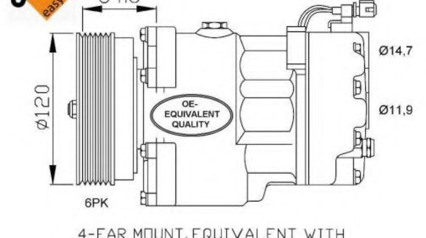 Compresor, climatizare FORD GALAXY (WGR) (1995 - 2006) NRF 32033 piesa NOUA