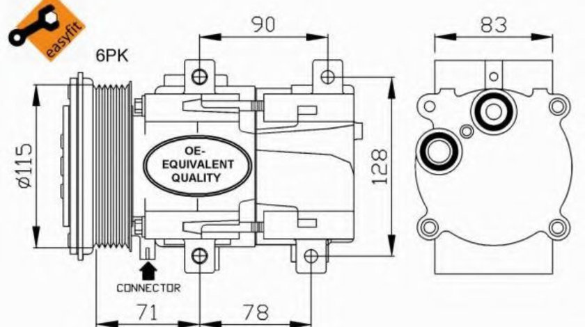 Compresor, climatizare FORD MONDEO II (BAP) (1996 - 2000) NRF 32110 piesa NOUA