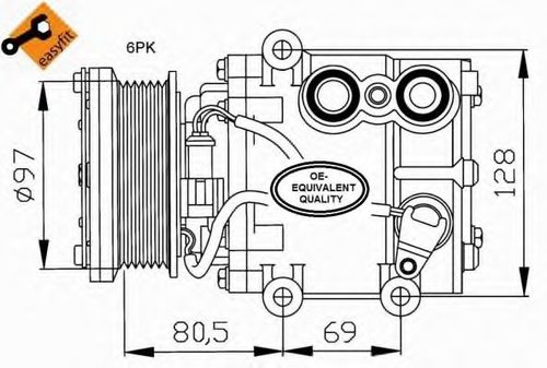 Compresor, climatizare FORD MONDEO II (BAP) (1996 - 2000) NRF 32401 piesa NOUA