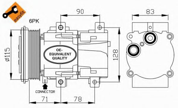 Compresor, climatizare FORD MONDEO II Combi (BNP) (1996 - 2000) NRF 32110 piesa NOUA