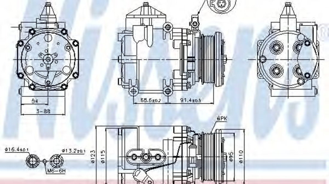 Compresor, climatizare FORD MONDEO II Combi (BNP) (1996 - 2000) NISSENS 89248 piesa NOUA