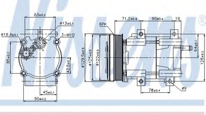 Compresor, climatizare FORD MONDEO II Limuzina (BFP) (1996 - 2000) NISSENS 89205 piesa NOUA