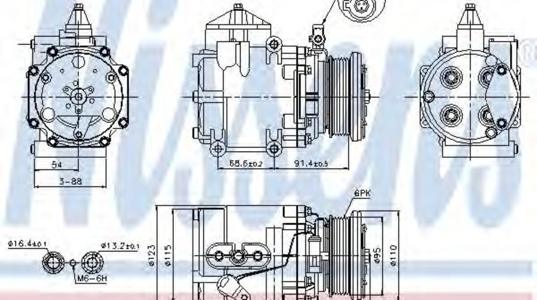 Compresor, climatizare FORD MONDEO III Combi (BWY) (2000 - 2007) NISSENS 89248 piesa NOUA