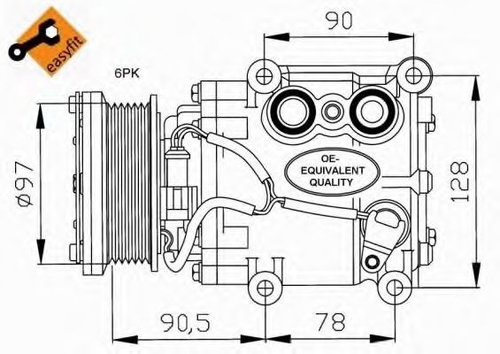 Compresor, climatizare FORD TOURNEO CONNECT (2002 - 2016) NRF 32199 piesa NOUA