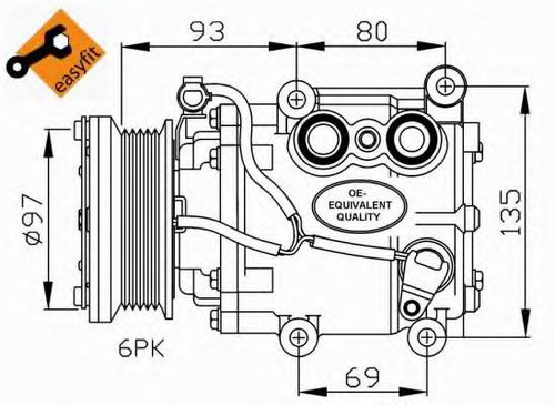 Compresor, climatizare FORD TRANSIT platou / sasiu (2006 - 2014) NRF 32247 piesa NOUA