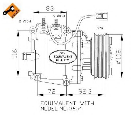 Compresor, climatizare HONDA ACCORD VI (CG, CK) (1997 - 2003) NRF 32072 piesa NOUA