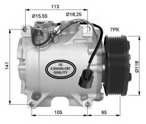 Compresor, climatizare HONDA ACCORD VII (CL) (2003 - 2008) NRF 32726 piesa NOUA