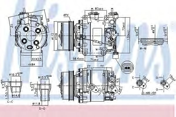 Compresor, climatizare HONDA CR-Z (ZF1) (2010 - 2016) NISSENS 890155 piesa NOUA