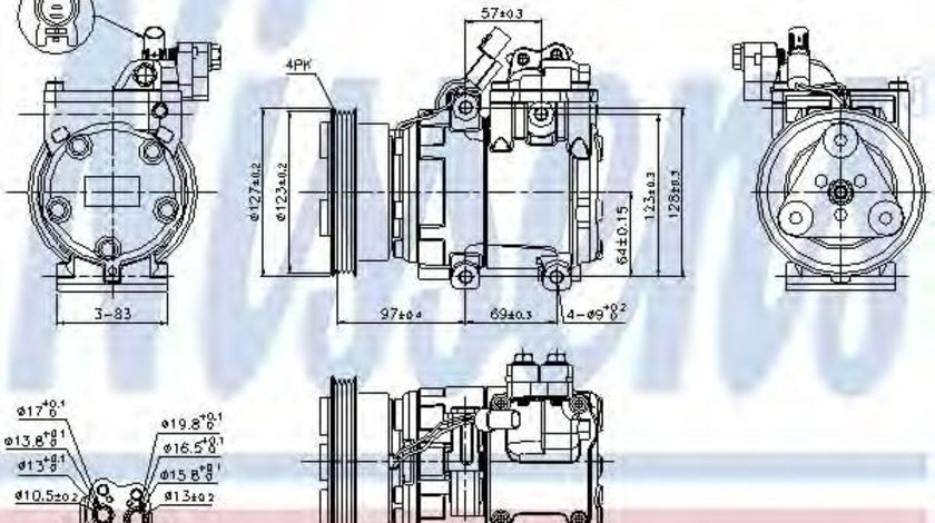 Compresor, climatizare HYUNDAI ACCENT II limuzina (LC) (1999 - 2006) NISSENS 89277 piesa NOUA