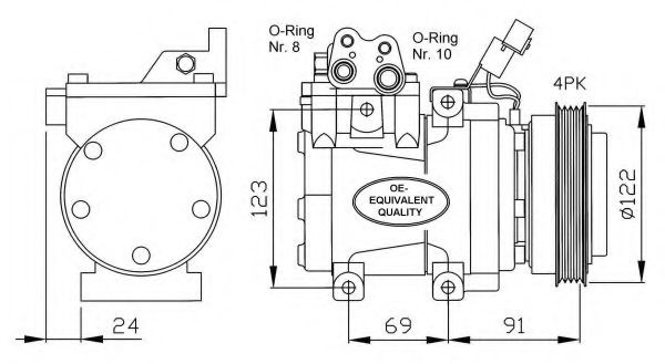 Compresor, climatizare HYUNDAI COUPE (GK) (2001 - 2009) NRF 32205 piesa NOUA