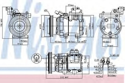 Compresor, climatizare HYUNDAI ELANTRA limuzina (XD) (2000 - 2006) NISSENS 89085 piesa NOUA