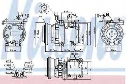 Compresor, climatizare HYUNDAI ELANTRA limuzina (XD) (2000 - 2006) NISSENS 89286 piesa NOUA