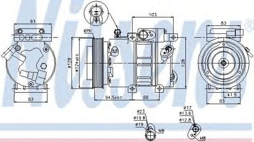 Compresor, climatizare HYUNDAI i30 CW (FD) (2007 - 2012) NISSENS 89285 piesa NOUA