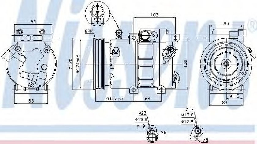 Compresor, climatizare HYUNDAI i30 (FD) (2007 - 2011) NISSENS 89285 piesa NOUA
