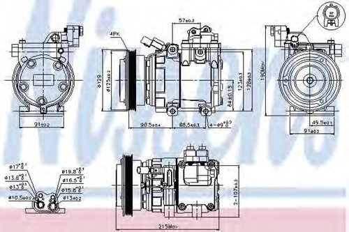 Compresor, climatizare HYUNDAI TUCSON (JM) (2004 - 2010) NISSENS 89082 piesa NOUA