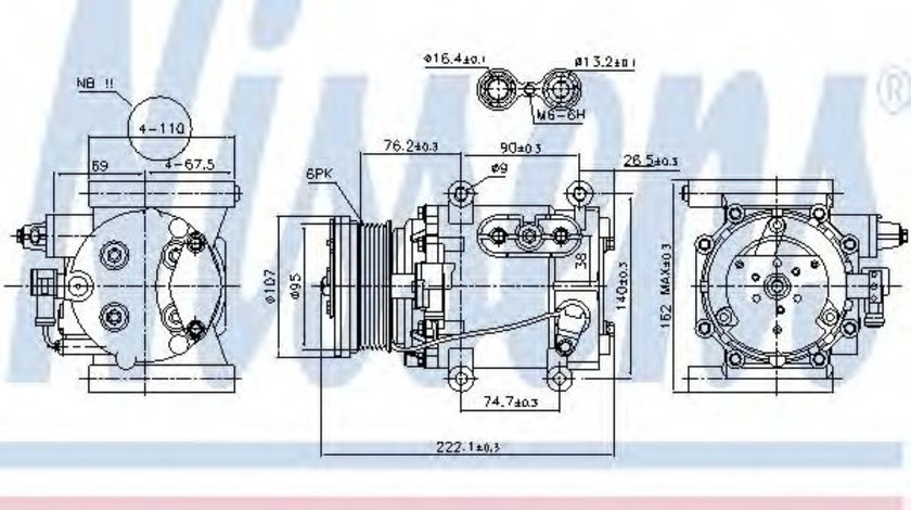 Compresor, climatizare JAGUAR S-TYPE (CCX) (1999 - 2009) NISSENS 89241 piesa NOUA