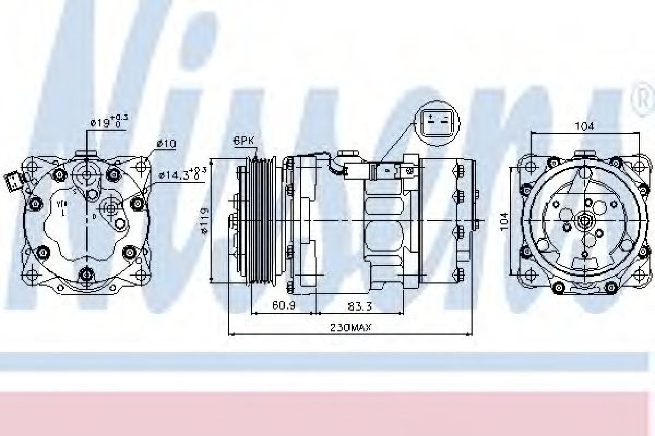 Compresor, climatizare LANCIA PHEDRA (179) (2002 - 2010) NISSENS 89032 piesa NOUA